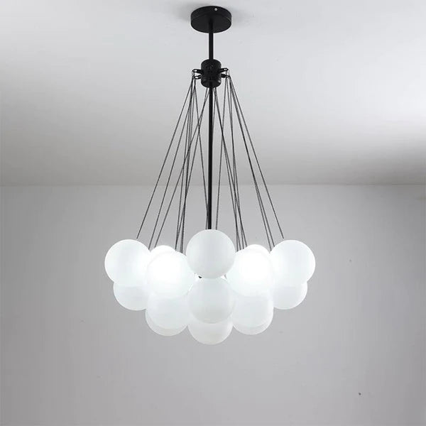 Bubble Chandelier Nordic Frosted Glass Ball Chandelier for Dining Room