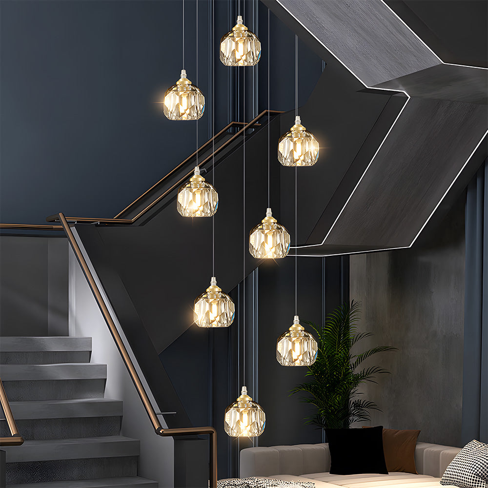 Contemporary Gold Aluminum Living Room LED Pendant Lights