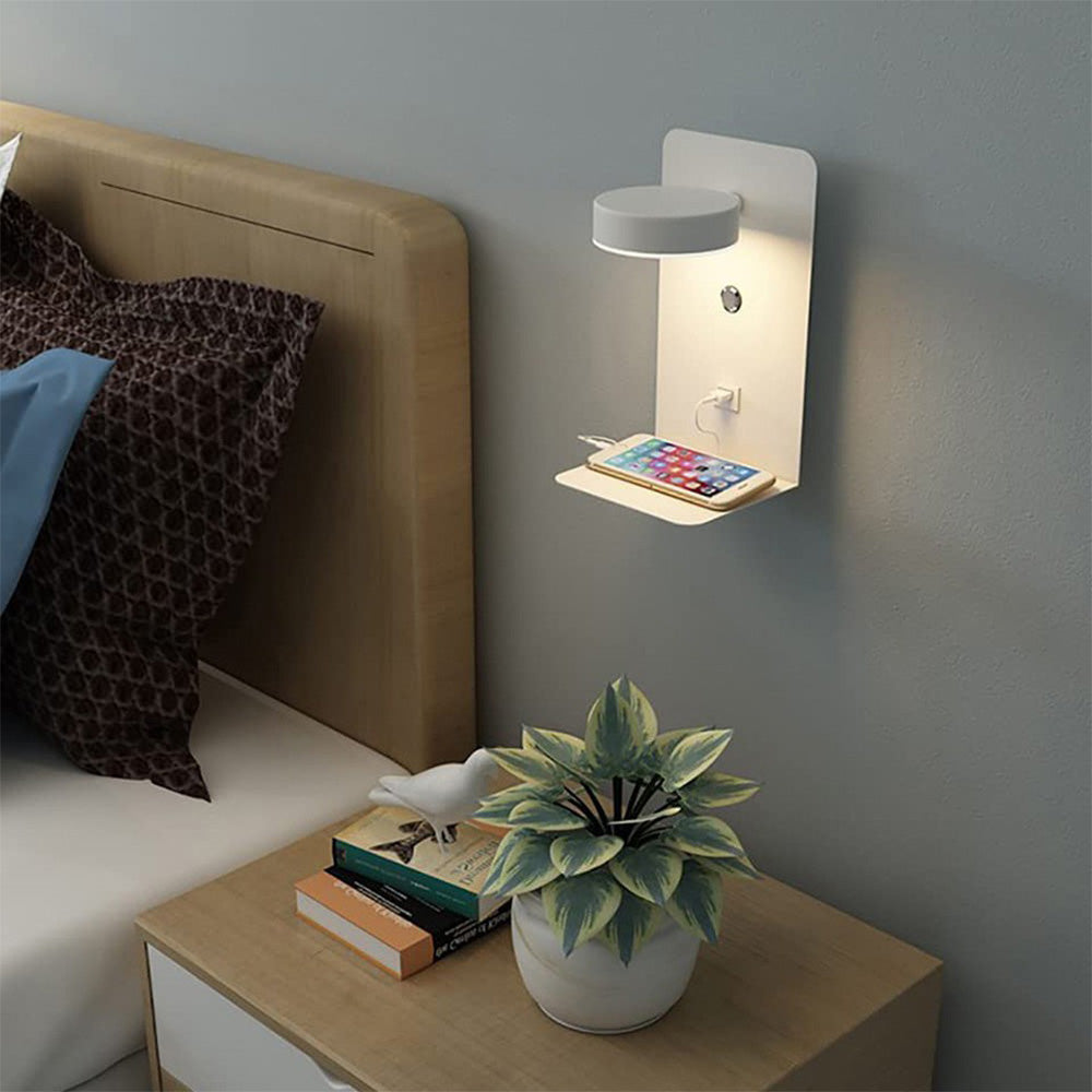 Creative Simple LED Phone Charger Wall Light