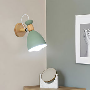 Nordic Design Style Wood Bedside Wall Lights