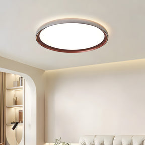 Minimalist Round Brown LED Bedroom Ceiling Lamp