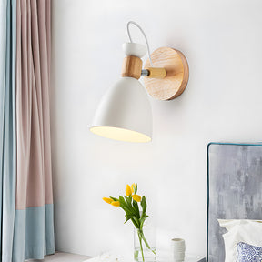 Nordic Design Style Wood Bedside Wall Lights