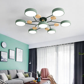 Creative Iron LED Semi-Flush Ceiling Light