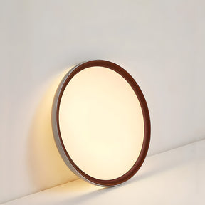 Minimalist Round Brown LED Bedroom Ceiling Lamp