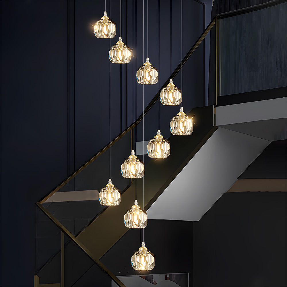 Contemporary Gold Aluminum Living Room LED Pendant Lights