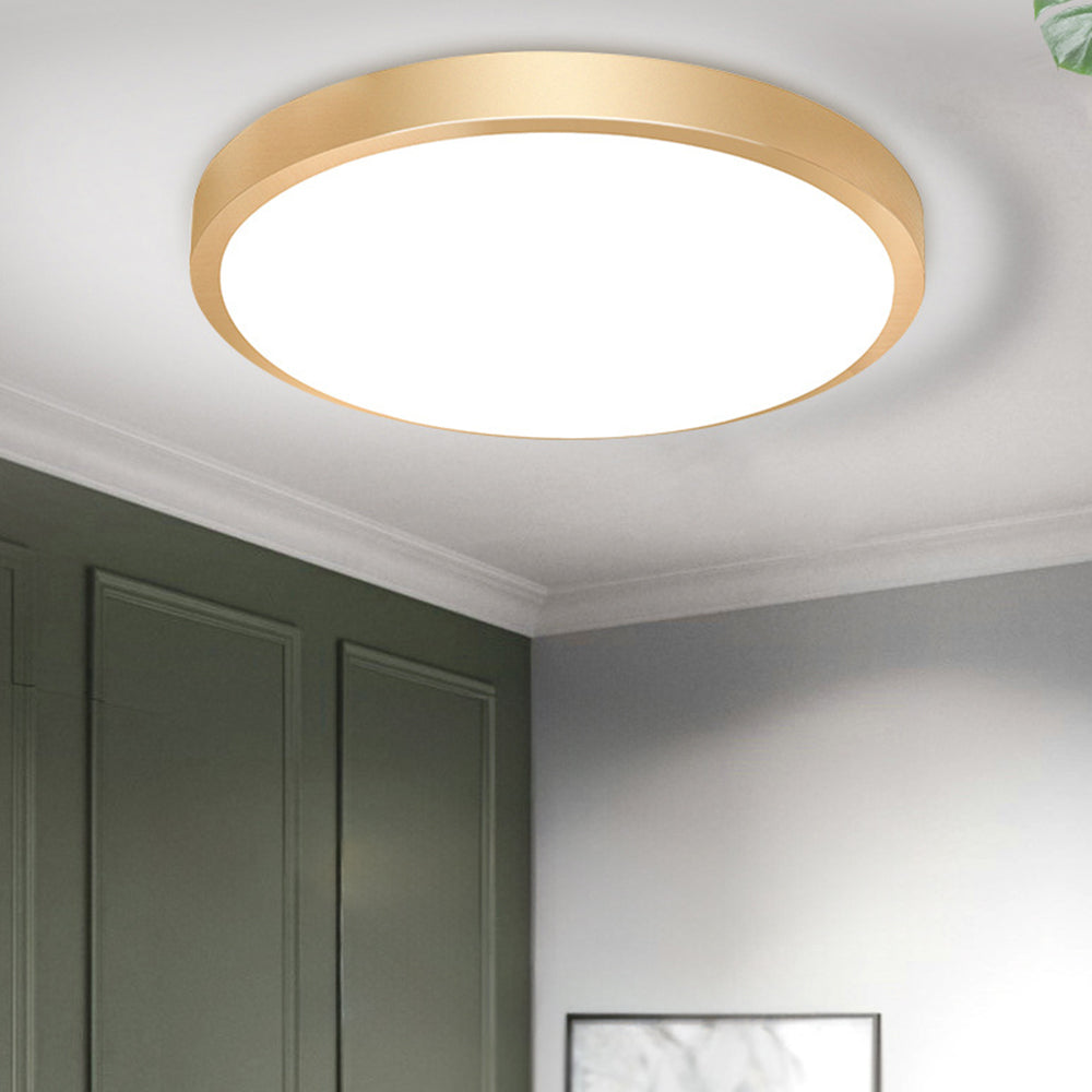 Gold Vintage Round Flush Mount Ceiling Light