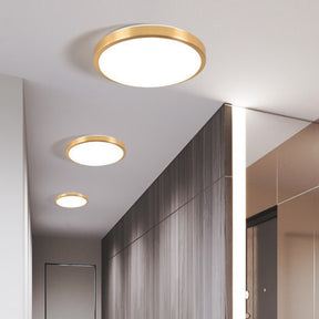 Gold Vintage Round Flush Mount Ceiling Light