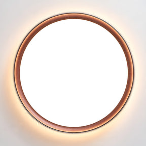 Minimalist Round Brown LED Bedroom Ceiling Lamp