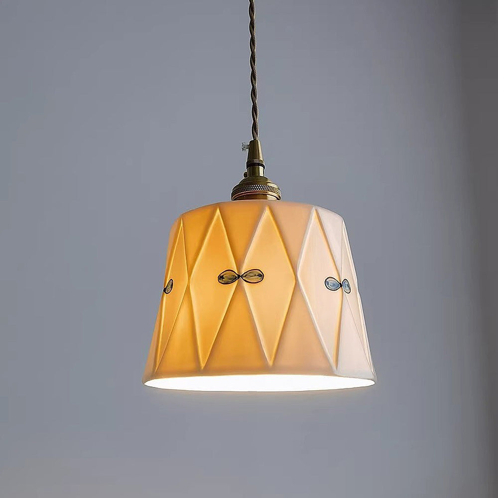 Retro Classic Ceramic White Pendant Light