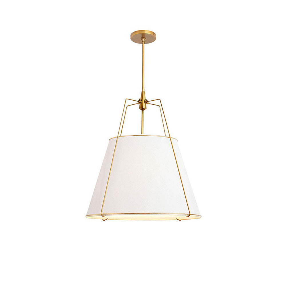 Modern Fabric Conical White Hanging Light