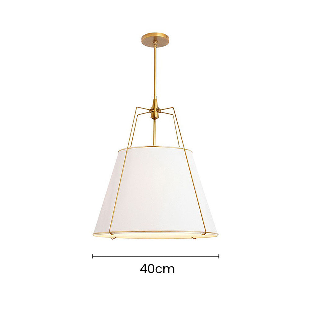 Modern Fabric Conical White Hanging Light