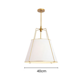 Modern Fabric Conical White Hanging Light