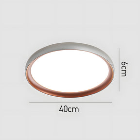 Minimalist Round Brown LED Bedroom Ceiling Lamp