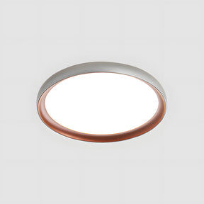 Minimalist Round Brown LED Bedroom Ceiling Lamp