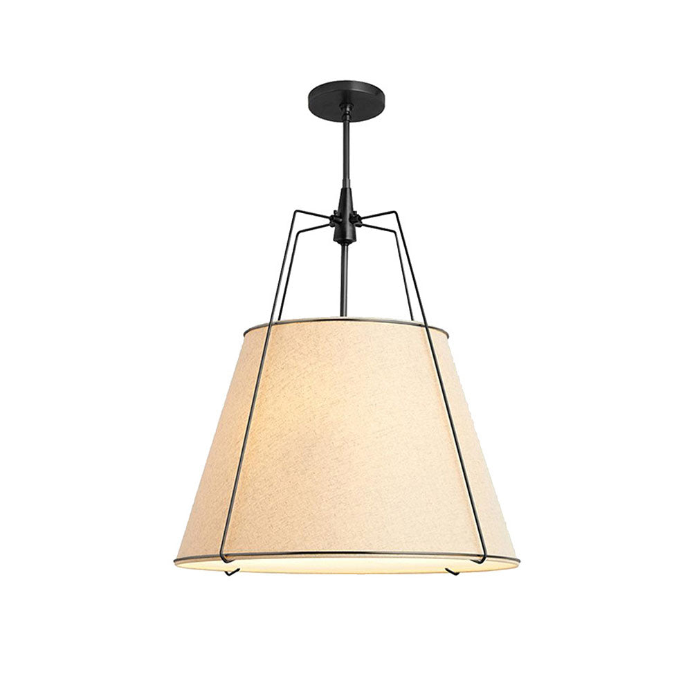 Modern Fabric Conical White Hanging Light