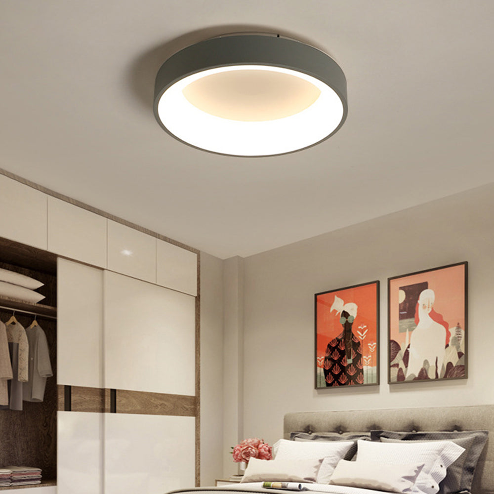 Scandinavian Grey Round LED Ceiling Light