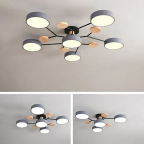 Creative Iron LED Semi-Flush Ceiling Light