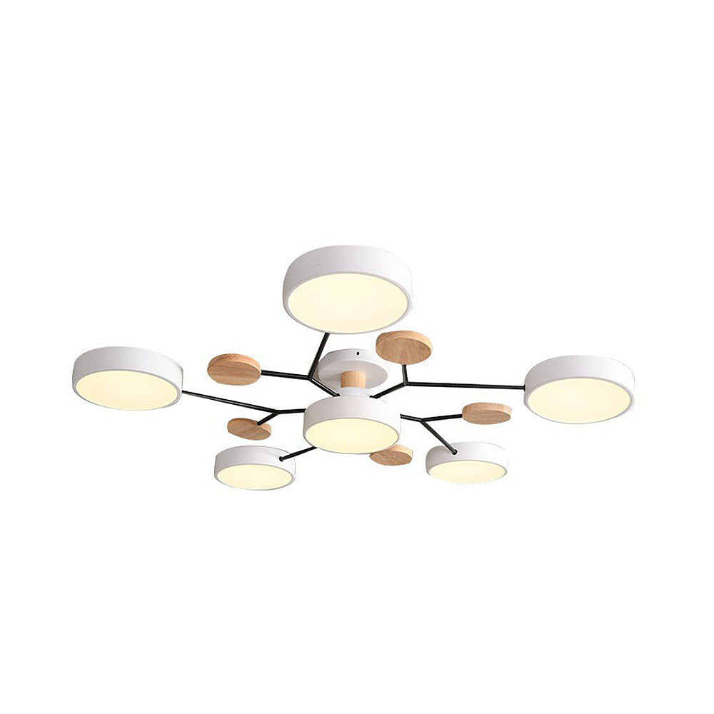 Creative Iron LED Semi-Flush Ceiling Light