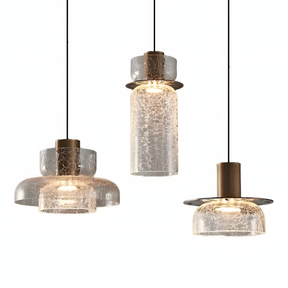 Modern Glass Double Head Pendant Light