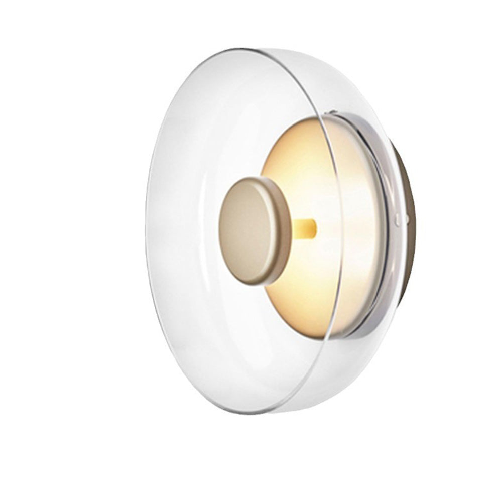 Modern Clear Round LED Glass Wall Sconce