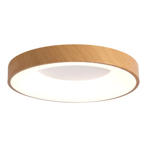 Natural Wood Round LED Ceiling Light