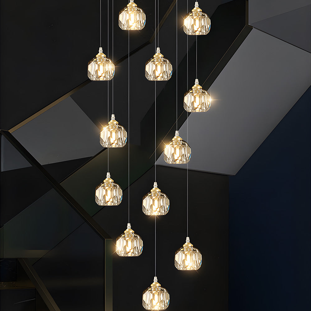 Contemporary Gold Aluminum Living Room LED Pendant Lights