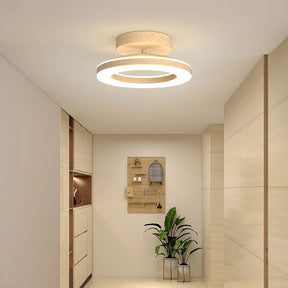 Acrylic Circle Wood LED Hallway Ceiling Light