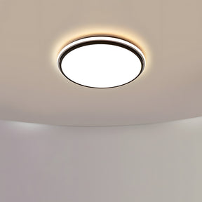 Minimalist Circular White Metal LED Bedroom Ceiling Light