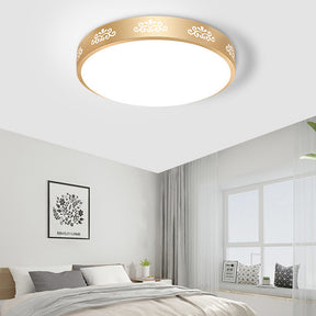 Gold Vintage Round Flush Mount Ceiling Light