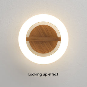 Acrylic Circle Wood LED Hallway Ceiling Light