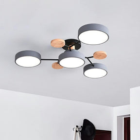 Creative Iron LED Semi-Flush Ceiling Light