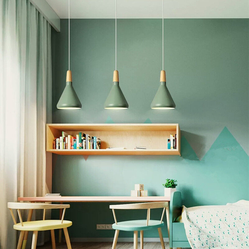Contemporary Conical Colorful Metal Pendant Lamp