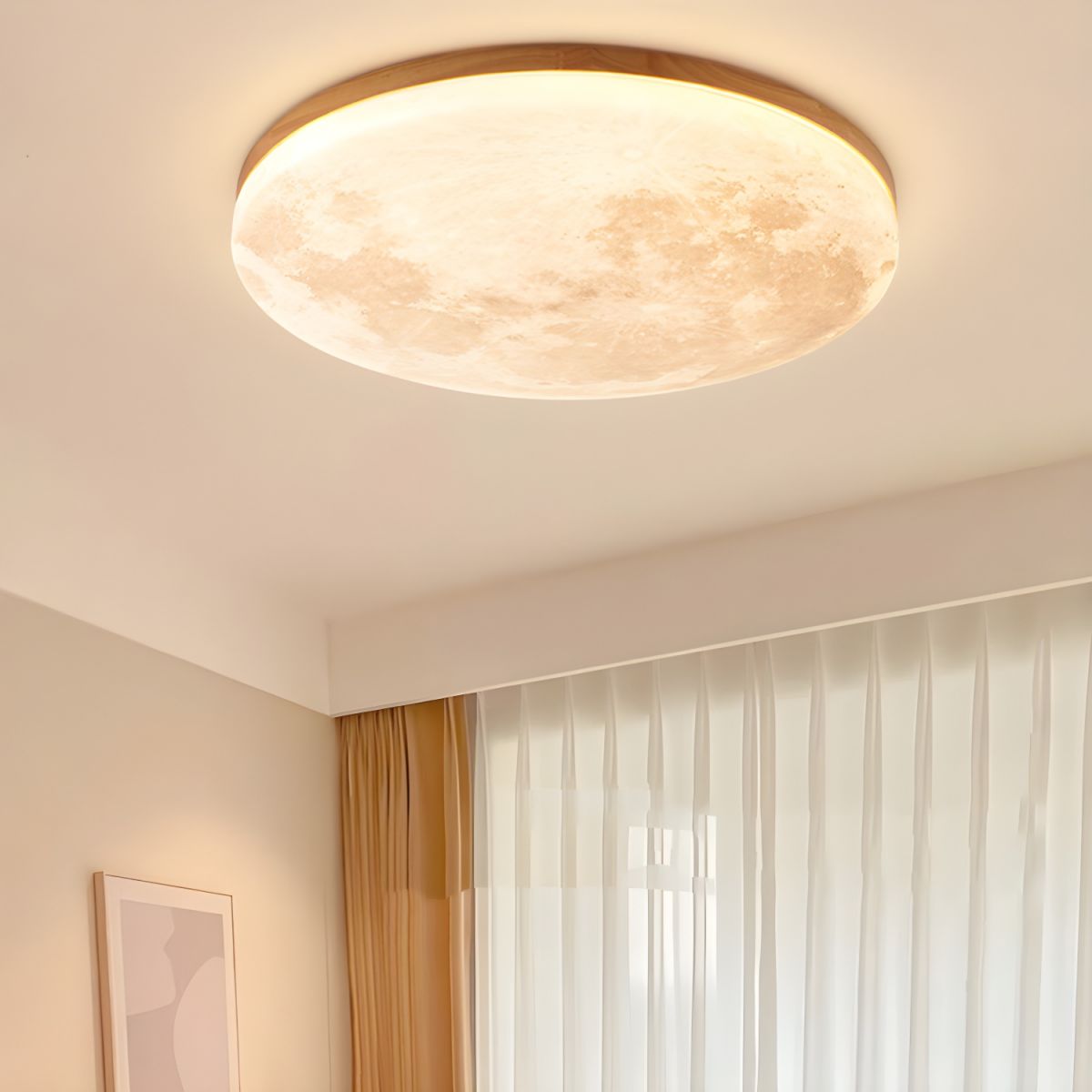 Creative Round Moon LED Ceiling Light