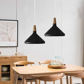 Contemporary Conical Colorful Metal Pendant Lamp