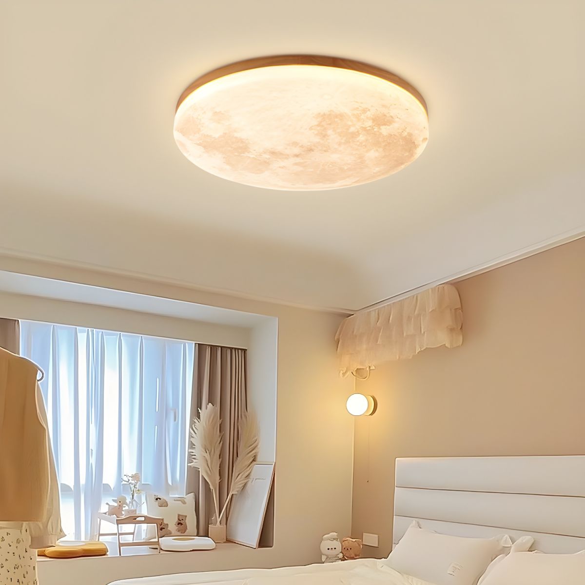 Creative Round Moon LED Ceiling Light