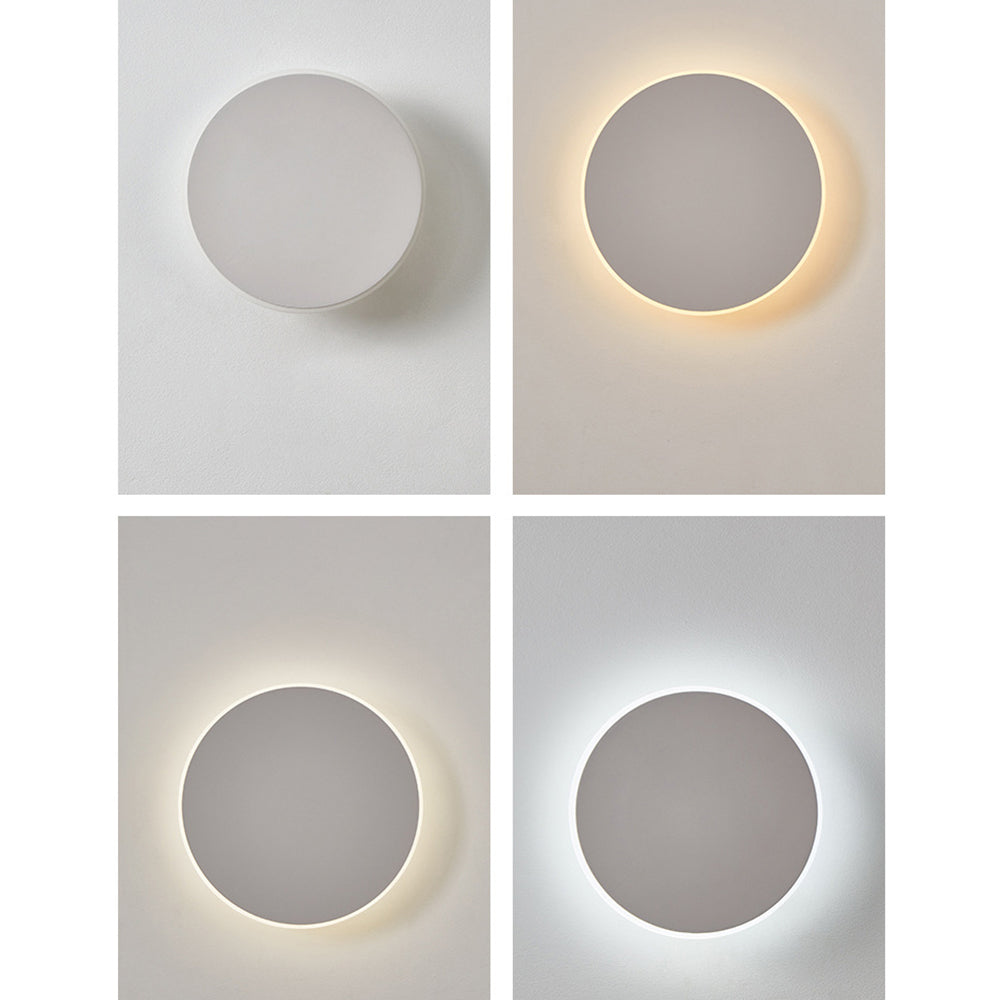 Minimalist Round Metal LED Outdoor Wall Light