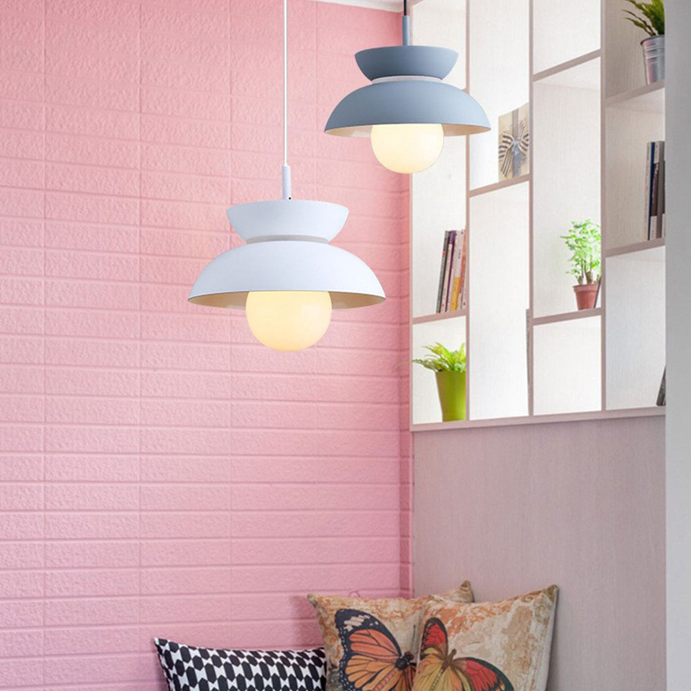 Macaroon Colorful Simple Round Pendant Light