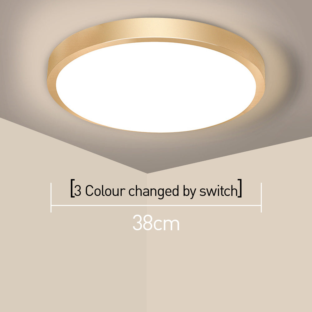 Gold Vintage Round Flush Mount Ceiling Light