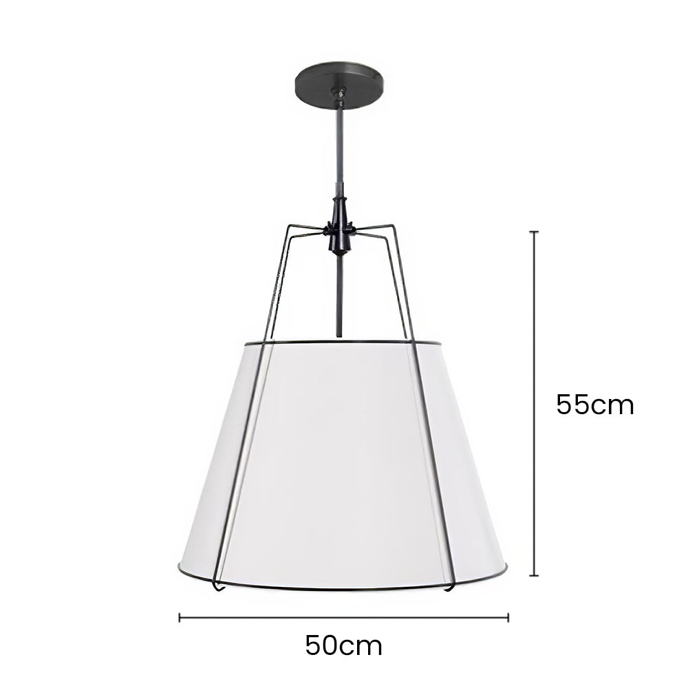 Modern Fabric Conical White Hanging Light