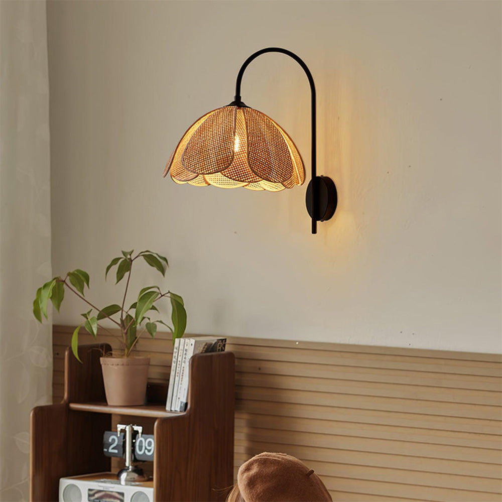 Retro Rattan Vintage Simple Wall Light