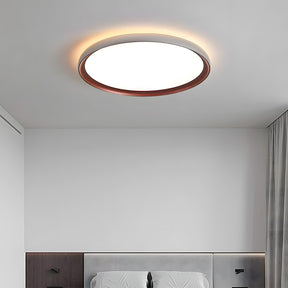 Minimalist Round Brown LED Bedroom Ceiling Lamp