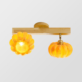 Eco-friendly Yellow Pumpkin Ceiling Lamp