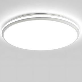 Minimalist Circular White Metal LED Bedroom Ceiling Light