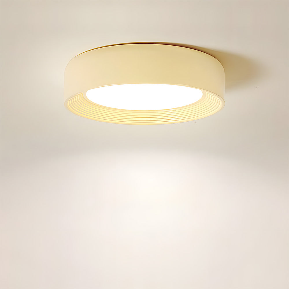 Cute Creamy Yellow Round LED Ceiling Light