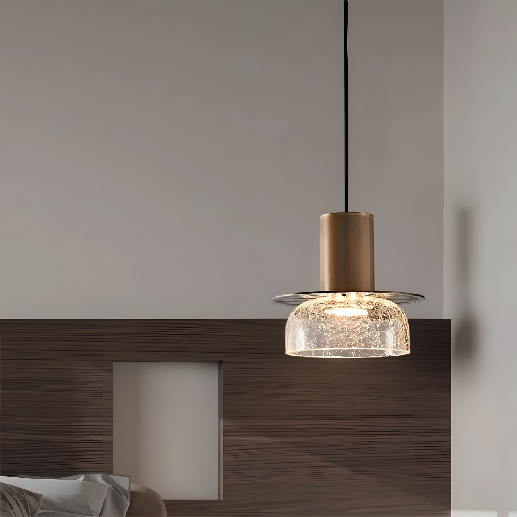 Modern Glass Double Head Pendant Light