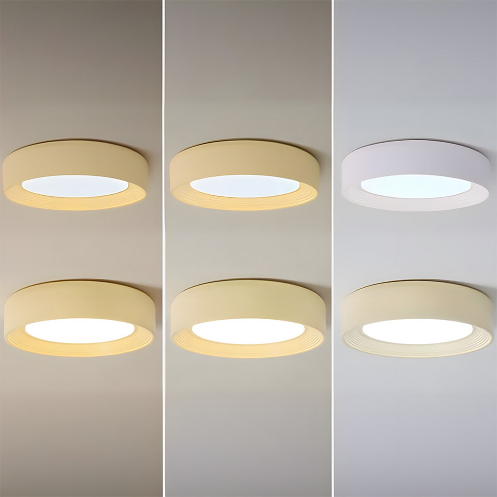 Cute Creamy Yellow Round LED Ceiling Light