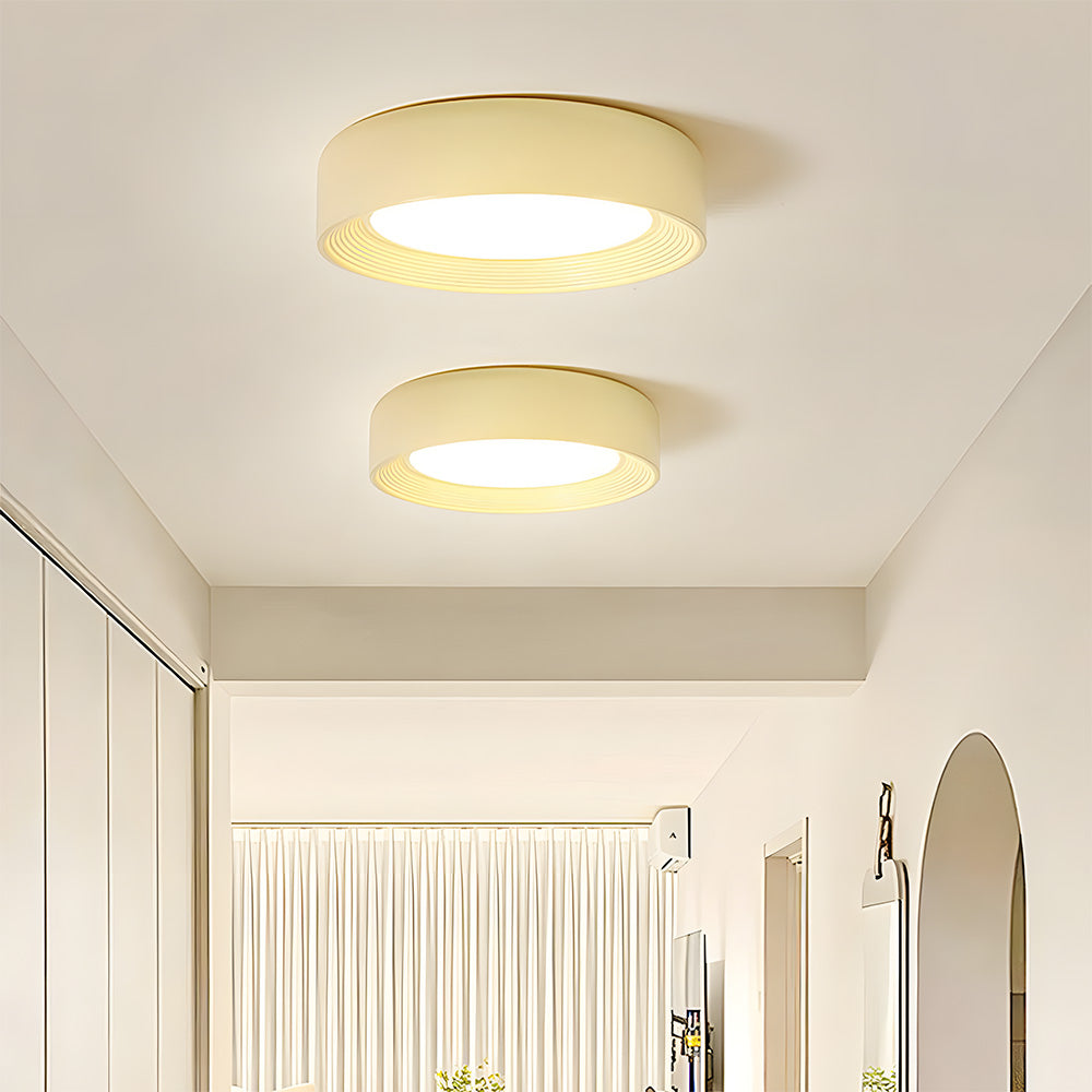 Cute Creamy Yellow Round LED Ceiling Light