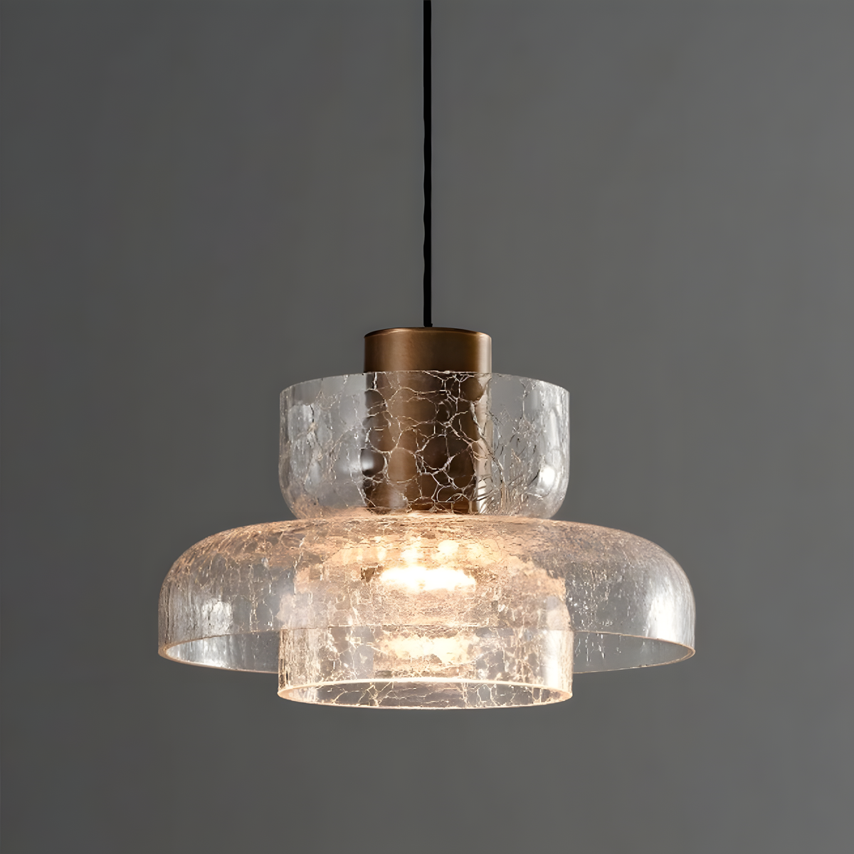 Modern Glass Double Head Pendant Light