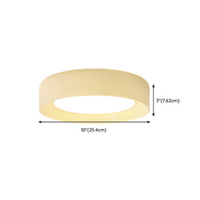 Cute Creamy Yellow Round LED Ceiling Light