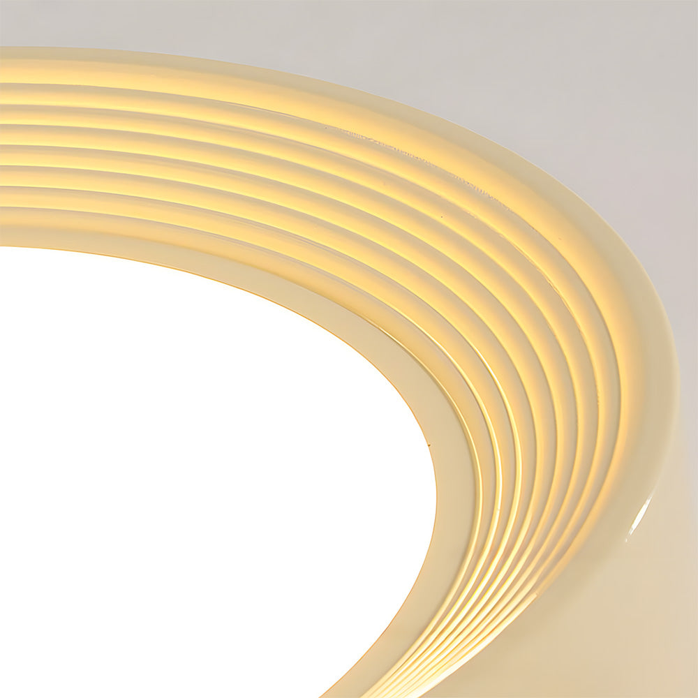 Cute Creamy Yellow Round LED Ceiling Light